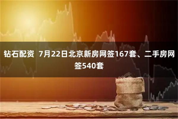 钻石配资  7月22日北京新房网签167套、二手房网签540套
